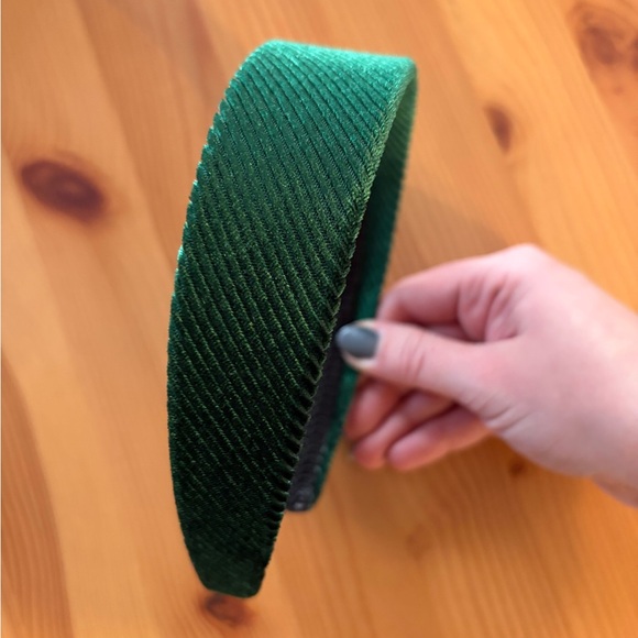 Velvet Green Headband - Picture 2 of 2